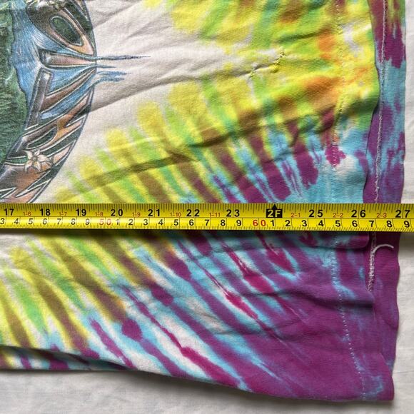 Vintage 80's Woodstock Nation Boot Hanes Size Large 100% Cotton Tie-Dye T-shirt - Picture 4 of 9